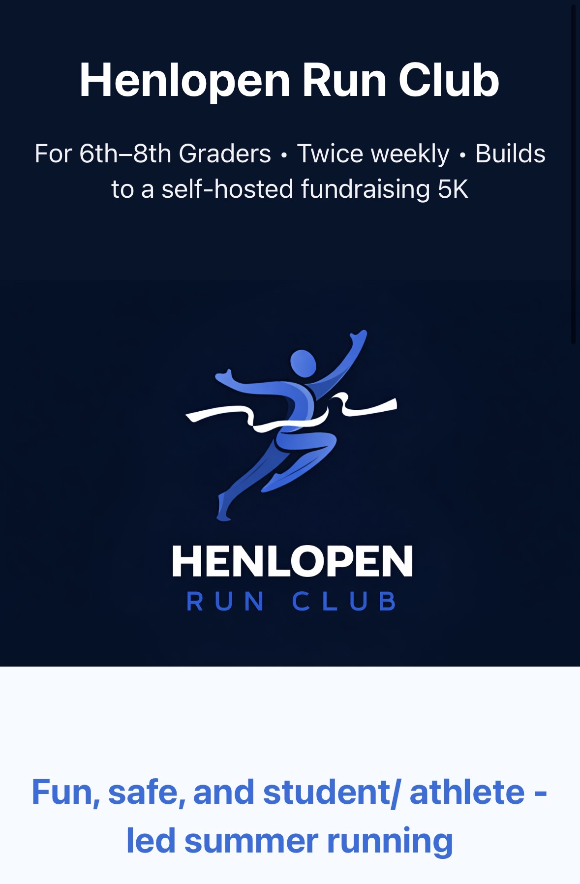 Henlopen Run Club Project Preview